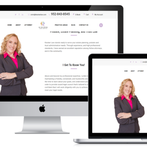 kieckerlaw.com screenshots shown on responsive device sizes