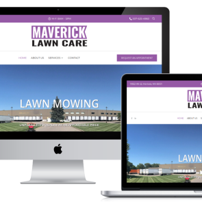 mavlawncare.com screenshots shown on responsive device sizes